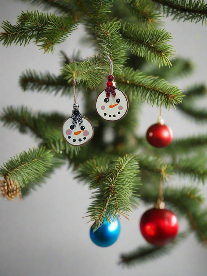 Snowman Face Ornaments